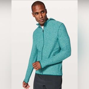 Lululemon Surge Warm Full Zip Heathered Laguna Men’s Hooded Jacket size large